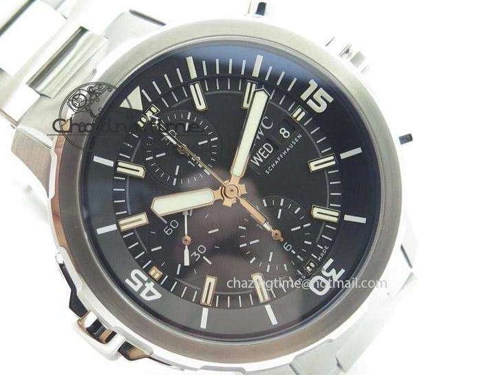 MIROTIME 0504 Classic Aquatimer Chrono IW376803 V6F 1:1 Best Edition Black Dial On SS Bracelet A 7361